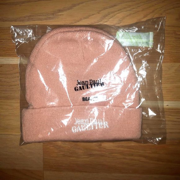 NWT Authentic Jean Paul Gaultier Pink Beanie Hat Toque Tuque - Picture 3 of 5